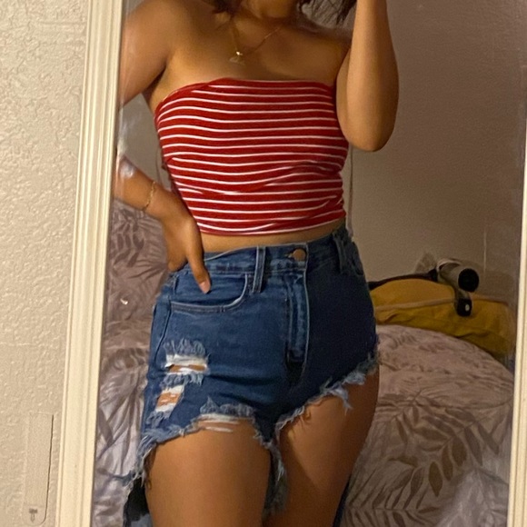 Red tub top - Picture 3 of 5